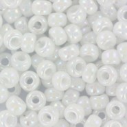 Miyuki rocailles Perlen 6/0 - Opaque ab white 6-471